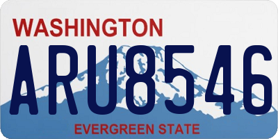 WA license plate ARU8546