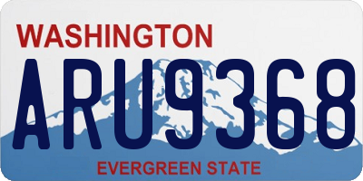 WA license plate ARU9368