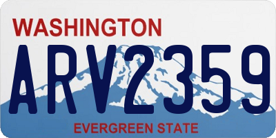 WA license plate ARV2359