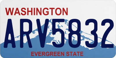 WA license plate ARV5832