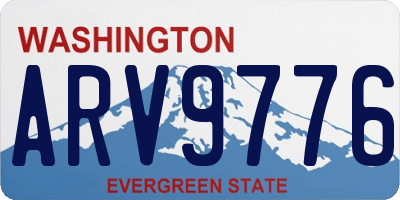 WA license plate ARV9776