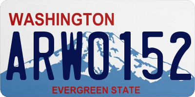 WA license plate ARW0152