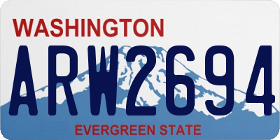 WA license plate ARW2694