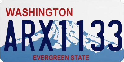 WA license plate ARX1133