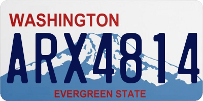 WA license plate ARX4814