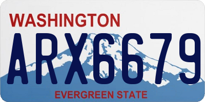 WA license plate ARX6679