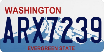 WA license plate ARX7239