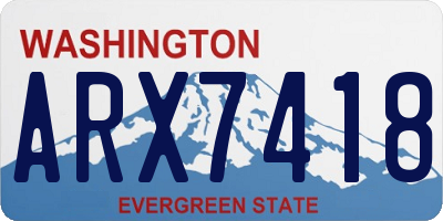 WA license plate ARX7418