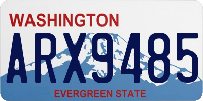 WA license plate ARX9485