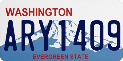WA license plate ARY1409