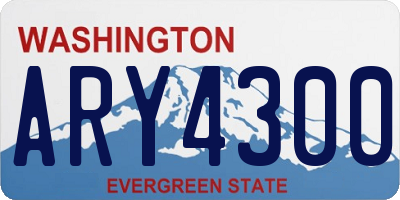 WA license plate ARY4300