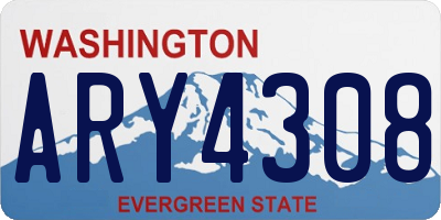 WA license plate ARY4308