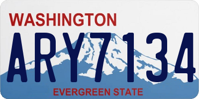 WA license plate ARY7134