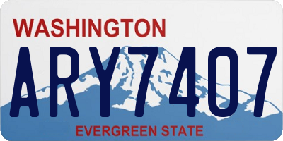 WA license plate ARY7407