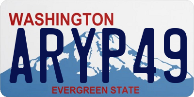 WA license plate ARYP49