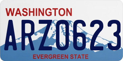 WA license plate ARZ0623