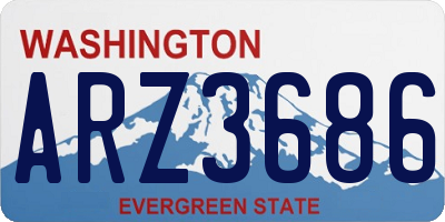 WA license plate ARZ3686