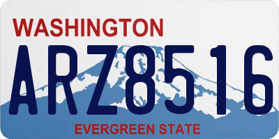 WA license plate ARZ8516