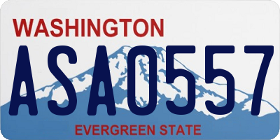 WA license plate ASA0557