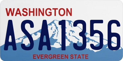 WA license plate ASA1356