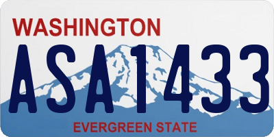 WA license plate ASA1433