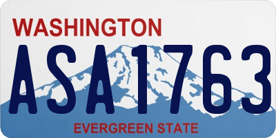 WA license plate ASA1763
