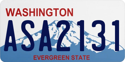 WA license plate ASA2131