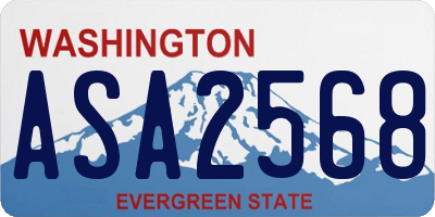 WA license plate ASA2568