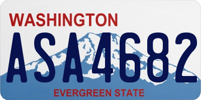 WA license plate ASA4682