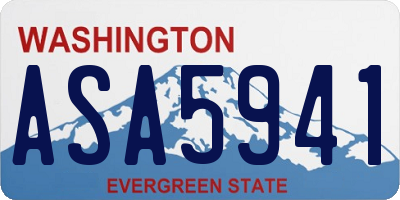 WA license plate ASA5941