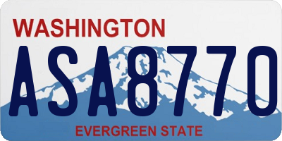 WA license plate ASA8770