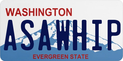 WA license plate ASAWHIP