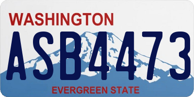 WA license plate ASB4473