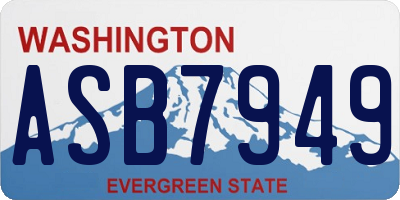 WA license plate ASB7949