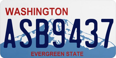 WA license plate ASB9437