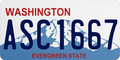 WA license plate ASC1667