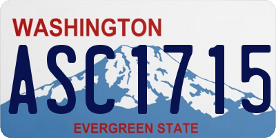 WA license plate ASC1715