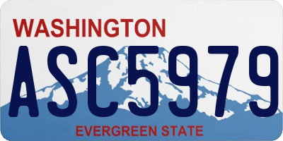 WA license plate ASC5979