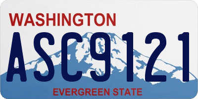 WA license plate ASC9121