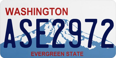 WA license plate ASE2972