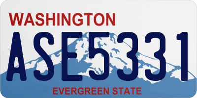 WA license plate ASE5331