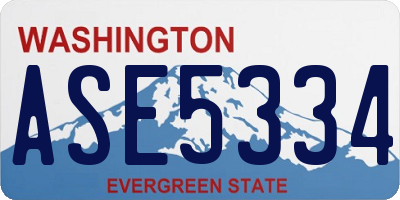 WA license plate ASE5334
