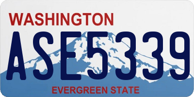 WA license plate ASE5339