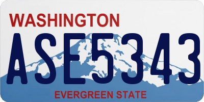 WA license plate ASE5343