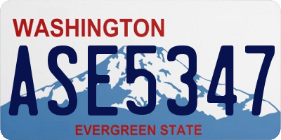 WA license plate ASE5347