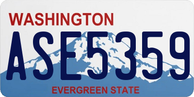 WA license plate ASE5359
