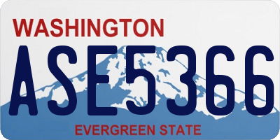 WA license plate ASE5366