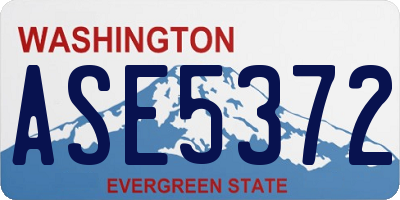 WA license plate ASE5372