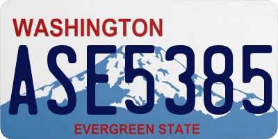 WA license plate ASE5385