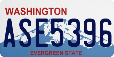 WA license plate ASE5396